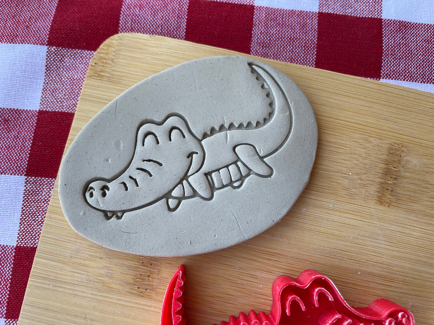 Alligator stamp, from the October 2024 Jungle Safari theme mystery box - multiple sizes available, 3D printed