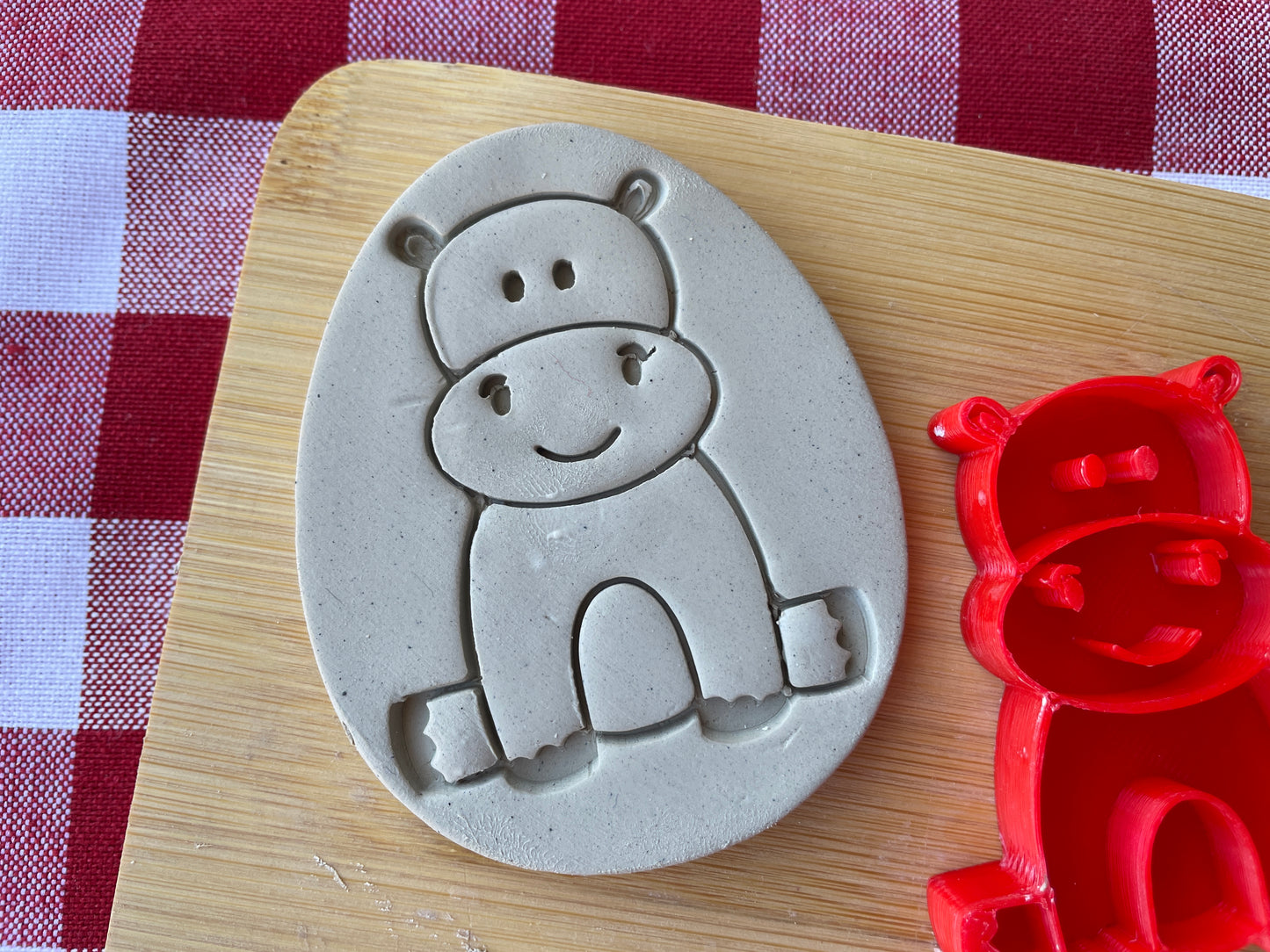 Hippo stamp, from the October 2024 Jungle Safari theme mystery box - multiple sizes available, 3D printed