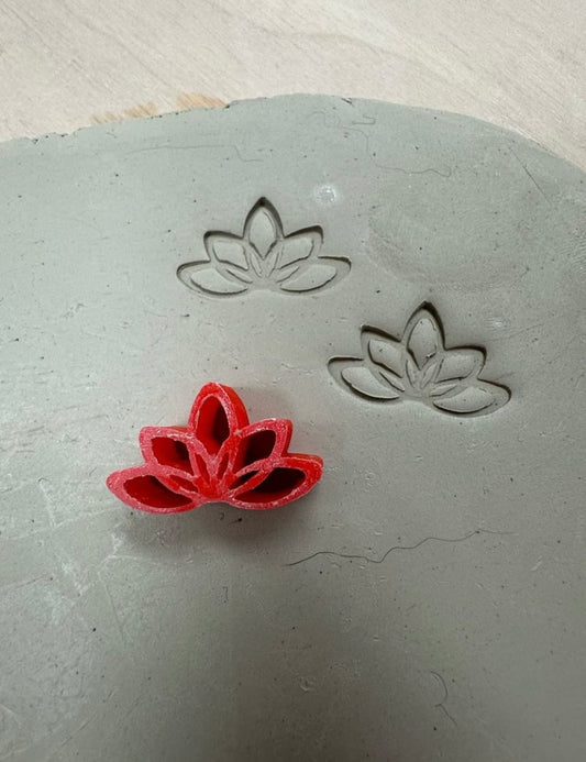 Mini Decorative Flourish Pottery Stamp - July 2024 stamp of the month, plastic 3D printed, multiple sizes