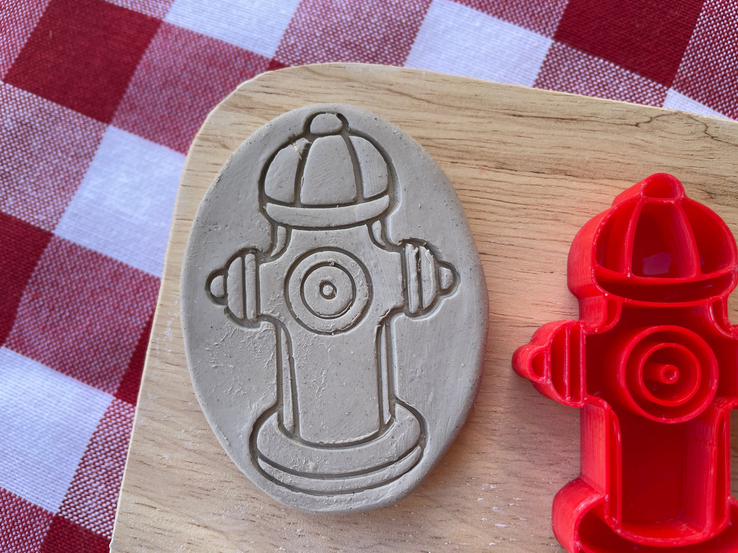 Fire Hydrant Pottery Stamp - First Responders themed November 2024 Mystery Box, multiple sizes available