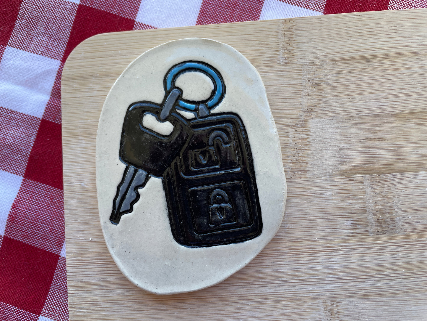 Car Key Pottery Stamp - Teenagers themed January 2025 Mystery Box, multiple sizes available