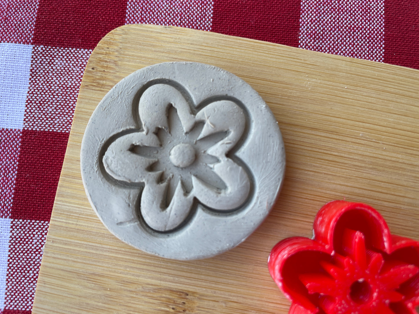 Flower stamp, from the October 2024 Jungle Safari theme mystery box - multiple sizes available, 3D printed