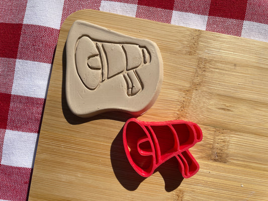 Bullhorn Pottery Stamp - First Responders themed November 2024 Mystery Box, multiple sizes available