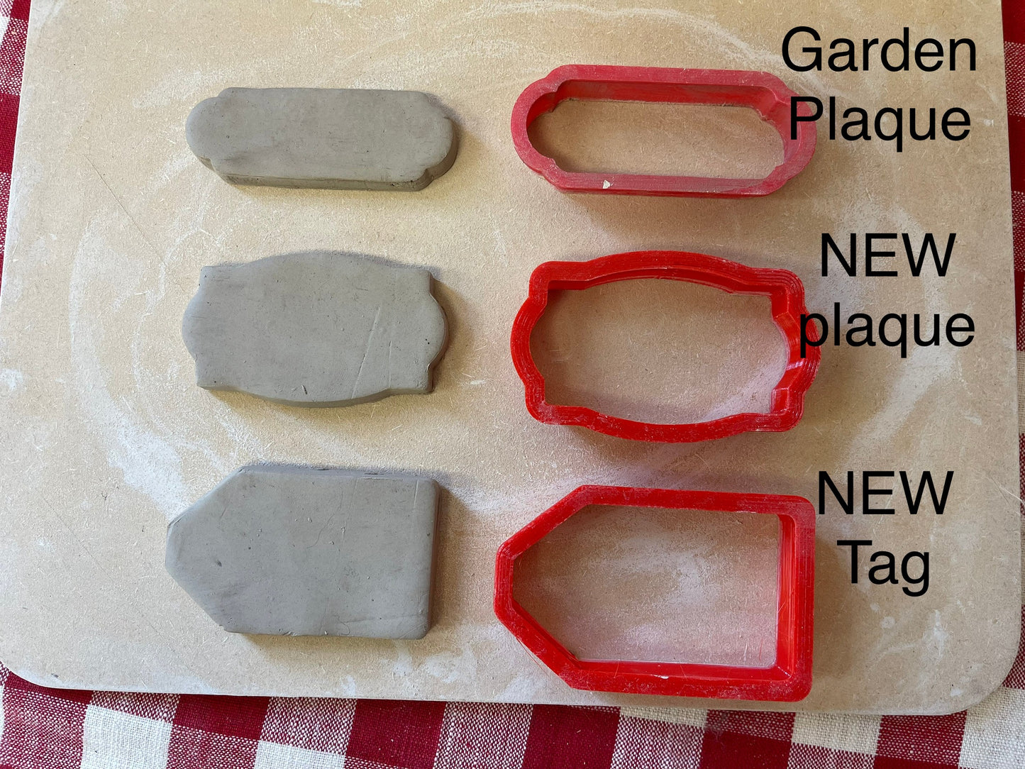 NEW Tag and Plaque Cutter Designs - Plastic 3D Printed, set or each
