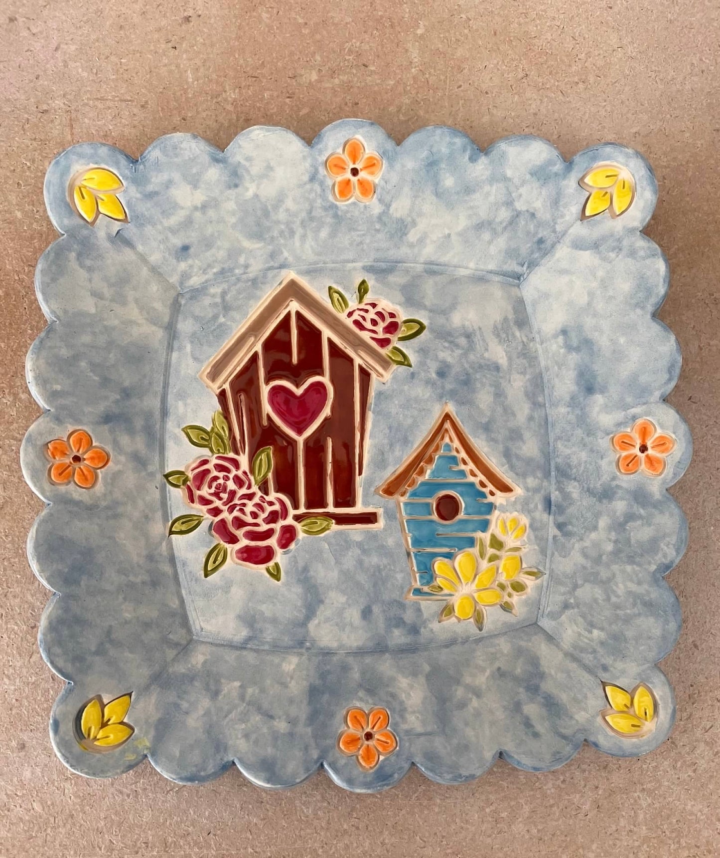 Birdhouse w/ flowers pottery stamp - Each or set, Pottery Tool, plastic 3d printed, multiple sizes