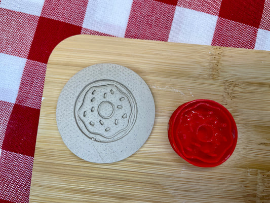 Mini Donut Pottery Stamp - November 2024 stamp of the month, plastic 3D printed, multiple sizes