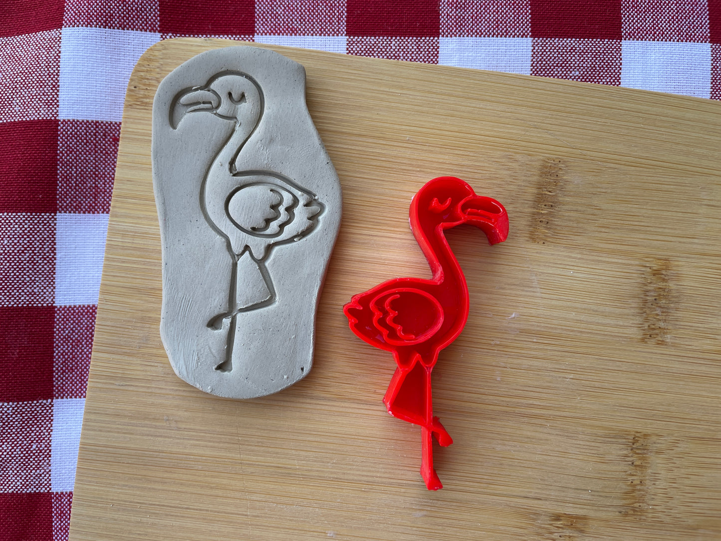 Flamingo stamp, from the October 2024 Jungle Safari themed mystery box - multiple sizes available, 3D printed