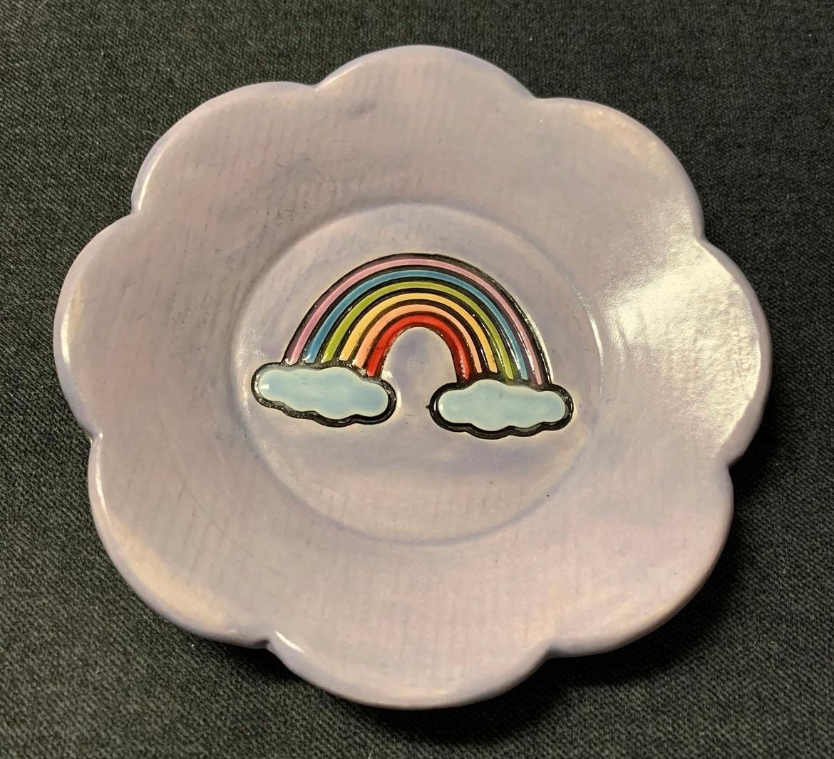 Rainbow design, Pottery Stamp or Stencil/ optional cutter - plastic 3D printed, multiple sizes