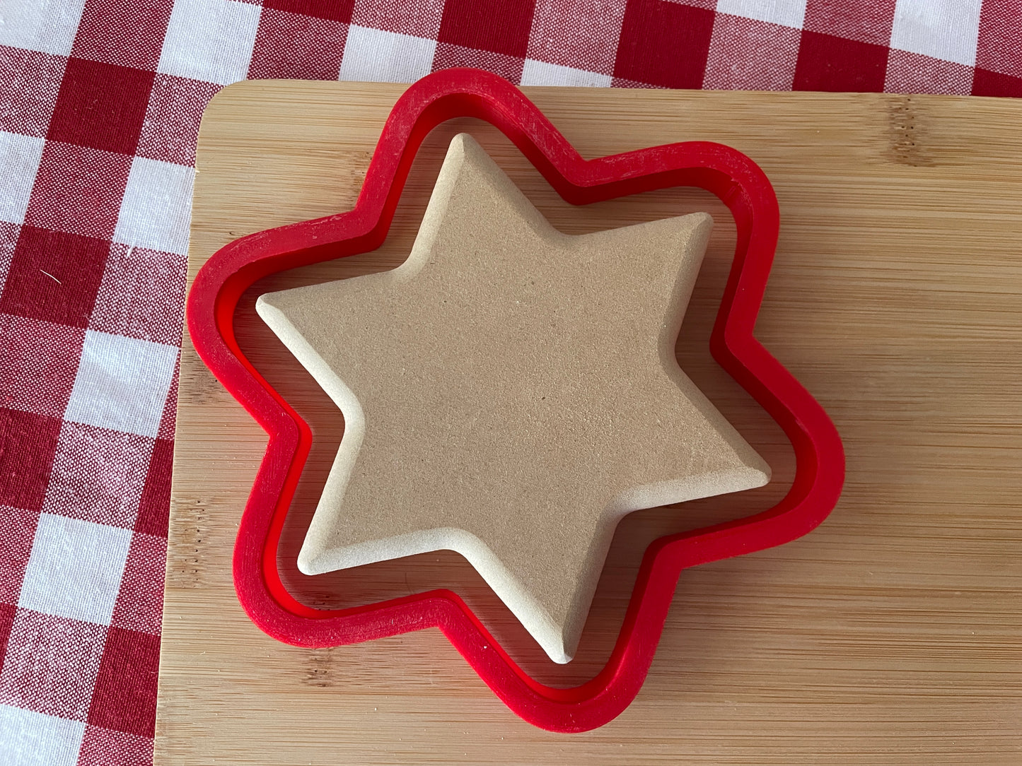 Star - 6 point, Clay Cutter - New design to match GR Pottery Wallie, Plastic 3D printed, pottery tool, choose size