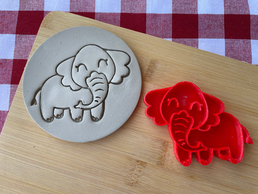 Elephant stamp, from the October 2024 Jungle Safari theme mystery box - multiple sizes available, 3D printed