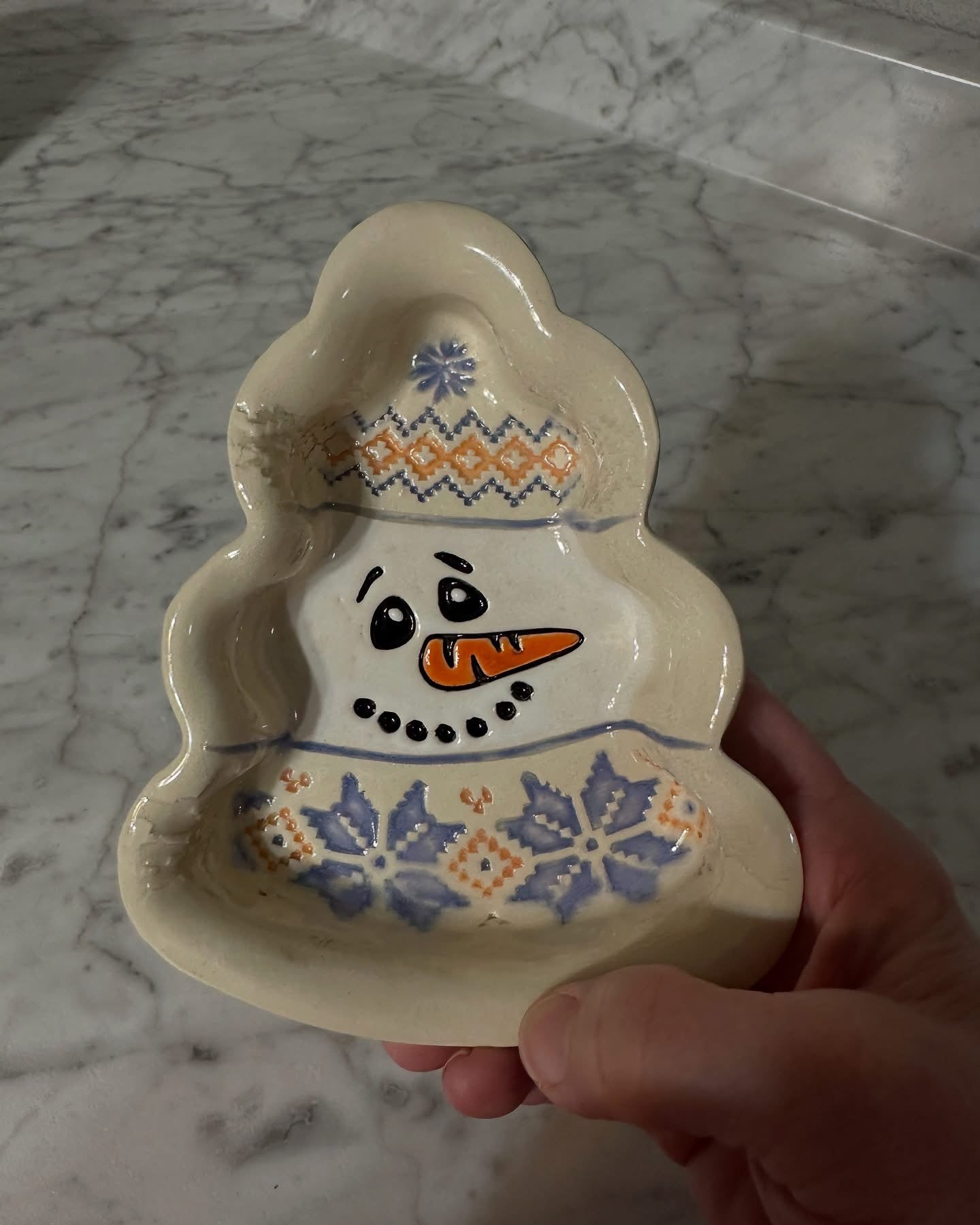 Snowman Faces - pottery stamp design - multiple sizes, each or set