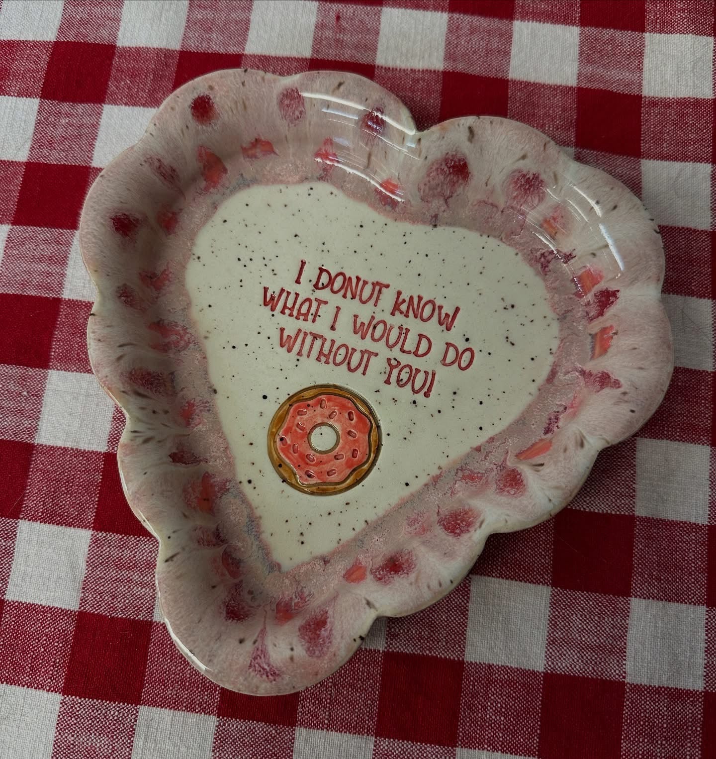 "I Donut know what I would do without you" word stamp - plastic 3D printed, multiple sizes, Punny Valentine