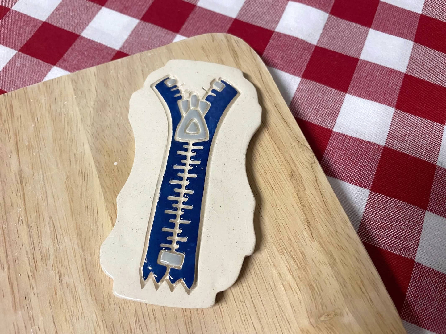 Zipper pottery stamp, from the June 2024 Fiber Arts mystery box, 3d printed, multiple sizes available