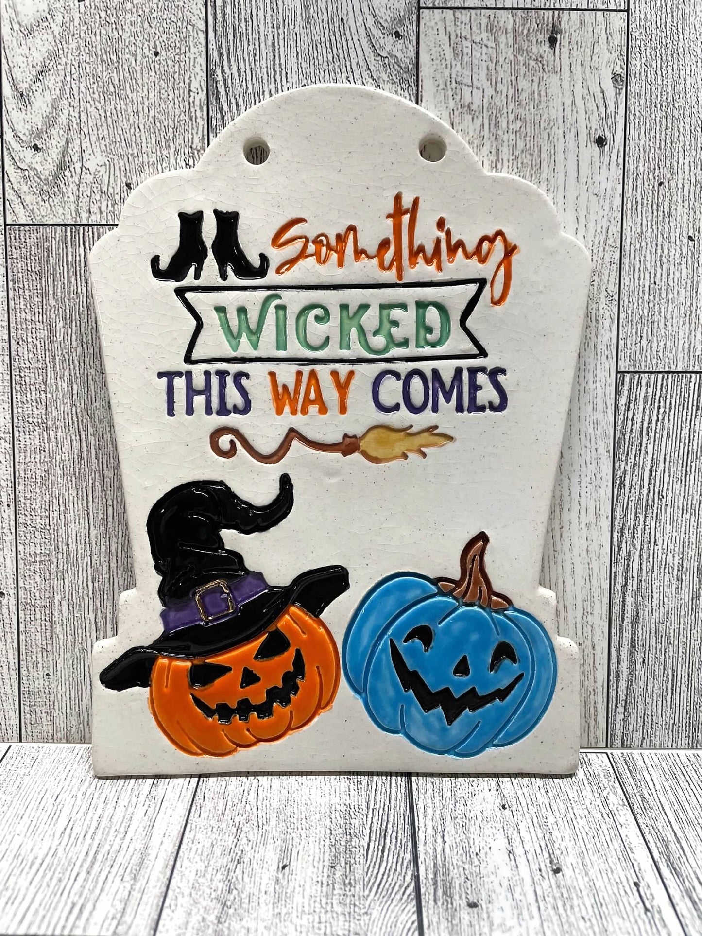 "Something Wicked This Way Comes" word stamp -  August 2024 mystery box Halloween, multiple sizes available