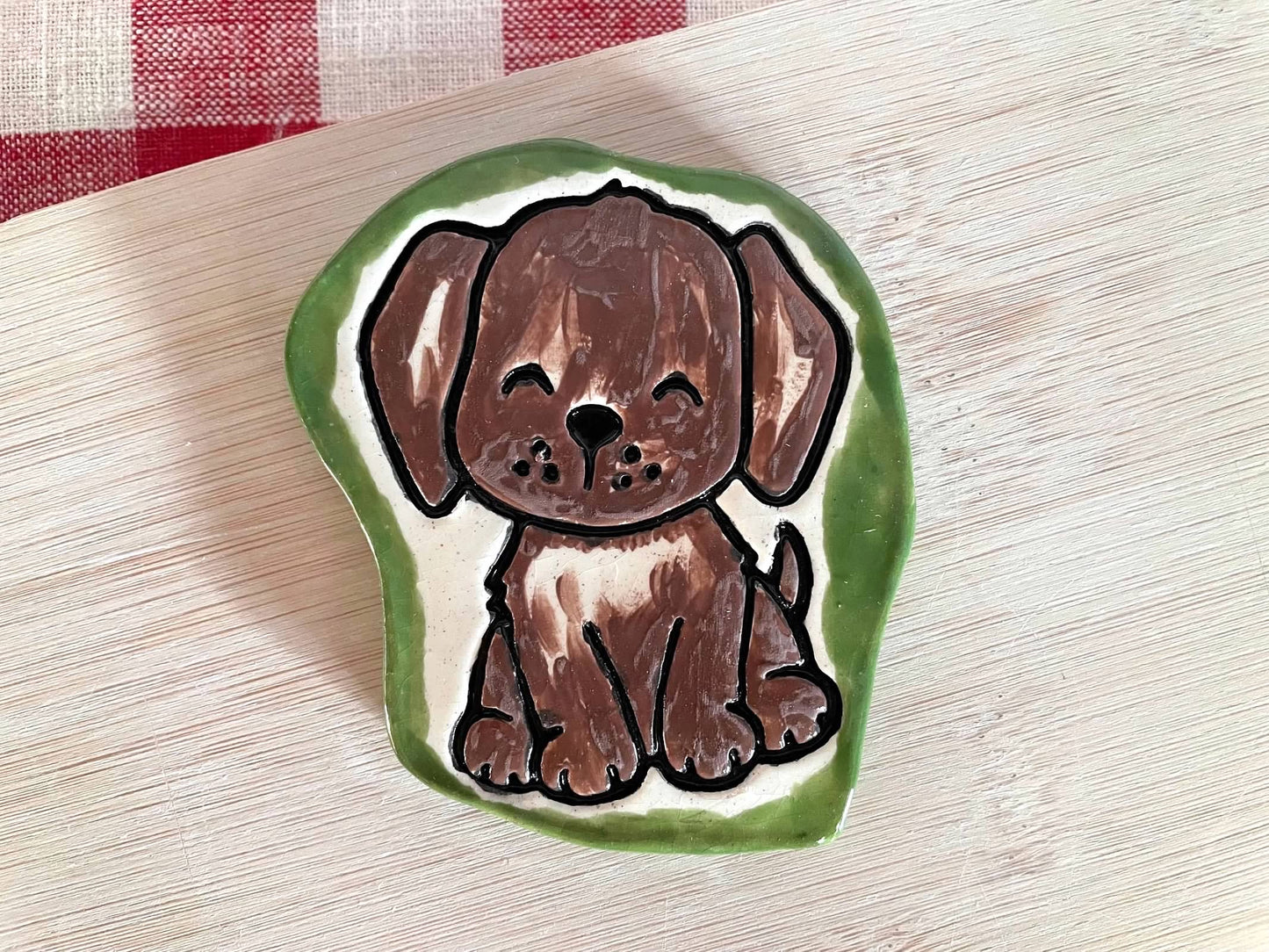 Cute Puppy pottery stamp, from the April 2024 Boys themed mystery box - multiple sizes available, 3D printed