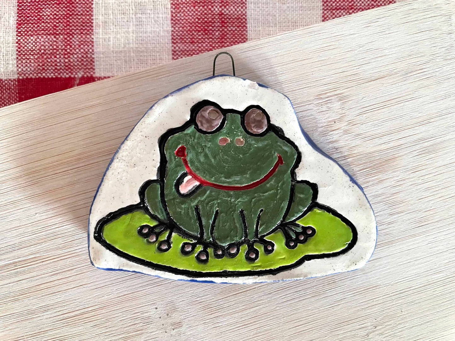 Frog pottery stamp, from the April 2024 Boys themed mystery box - multiple sizes available, 3D printed