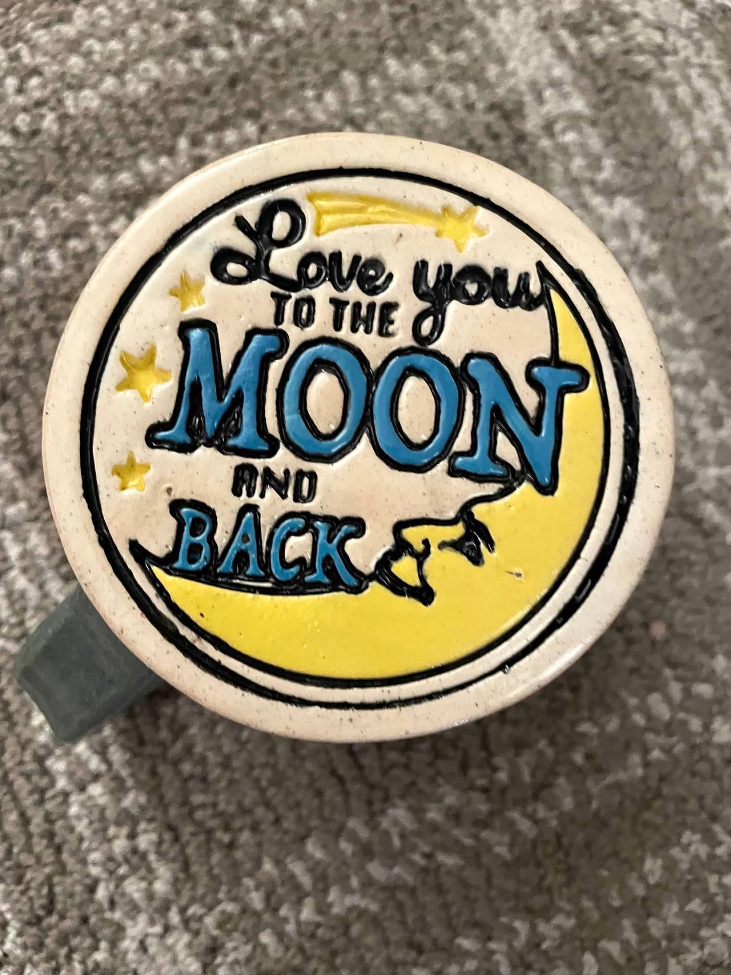 "Love You To The Moon and Back" word stamp - October 2023 mystery box, multiple sizes available