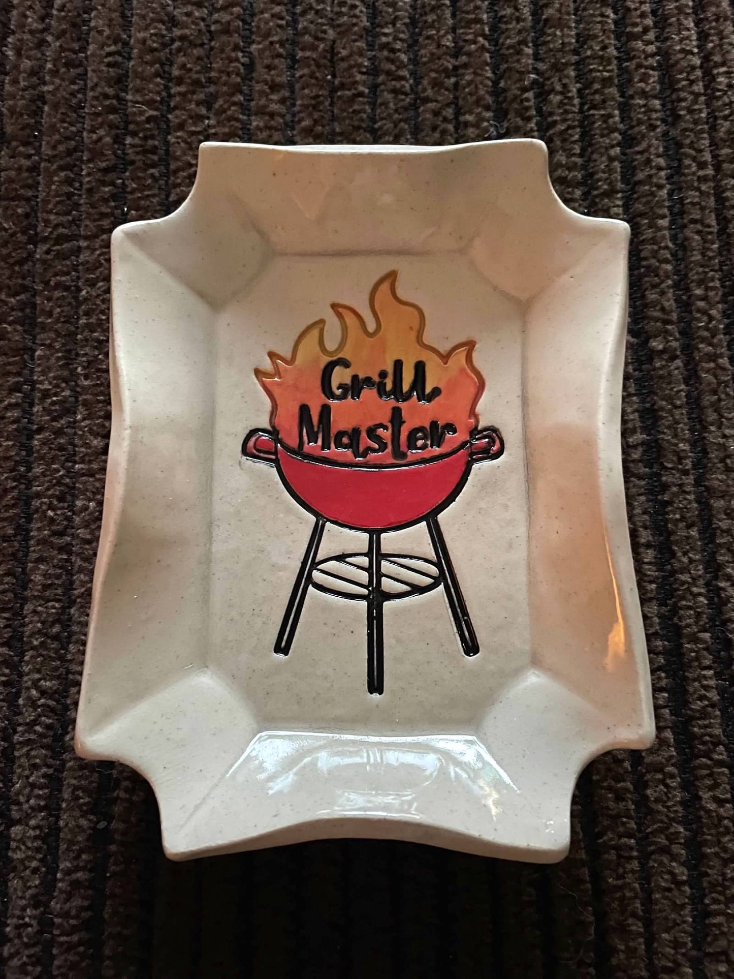 Pottery Stamp, Grill Master design, from the April 2023 mystery box, multiple sizes available