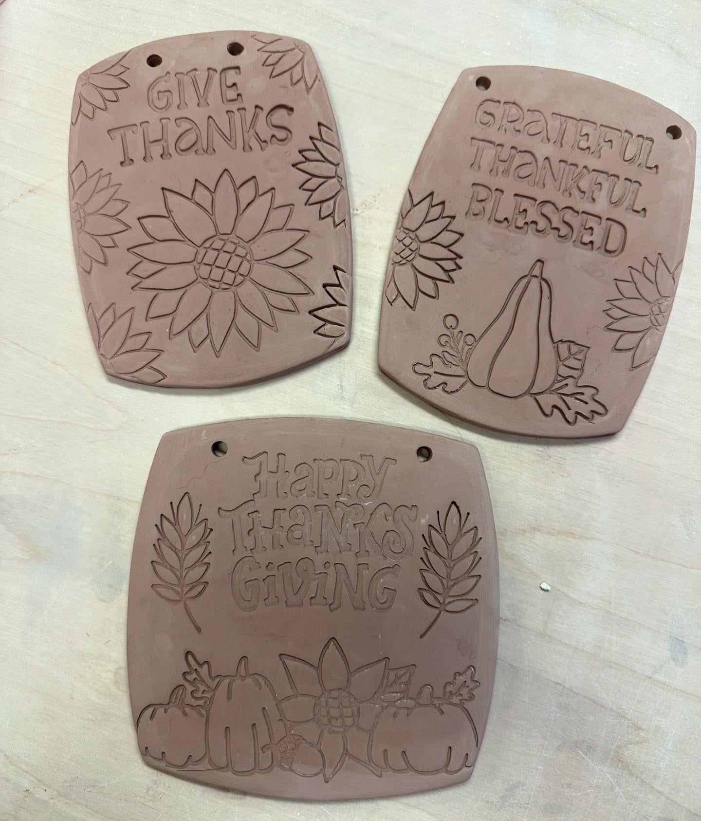 Thanksgiving Stamp Series - "Give Thanks" word stamp, plastic 3D printed, multiple sizes