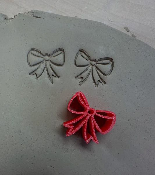 Mini Bow Pottery Stamp - July 2025 stamp of the month, plastic 3D printed, multiple sizes