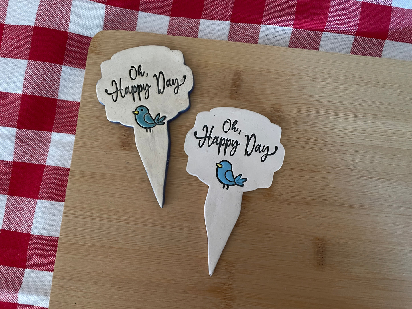 "Oh, Happy Day" word stamp - plastic 3D Printed, Multiple Sizes Available