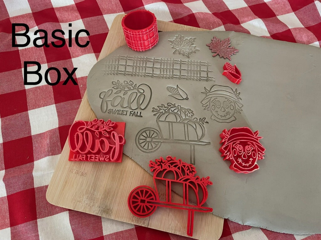 Accent Greenery pottery stamp - December 2023 mystery box, sold as set – De  La Design