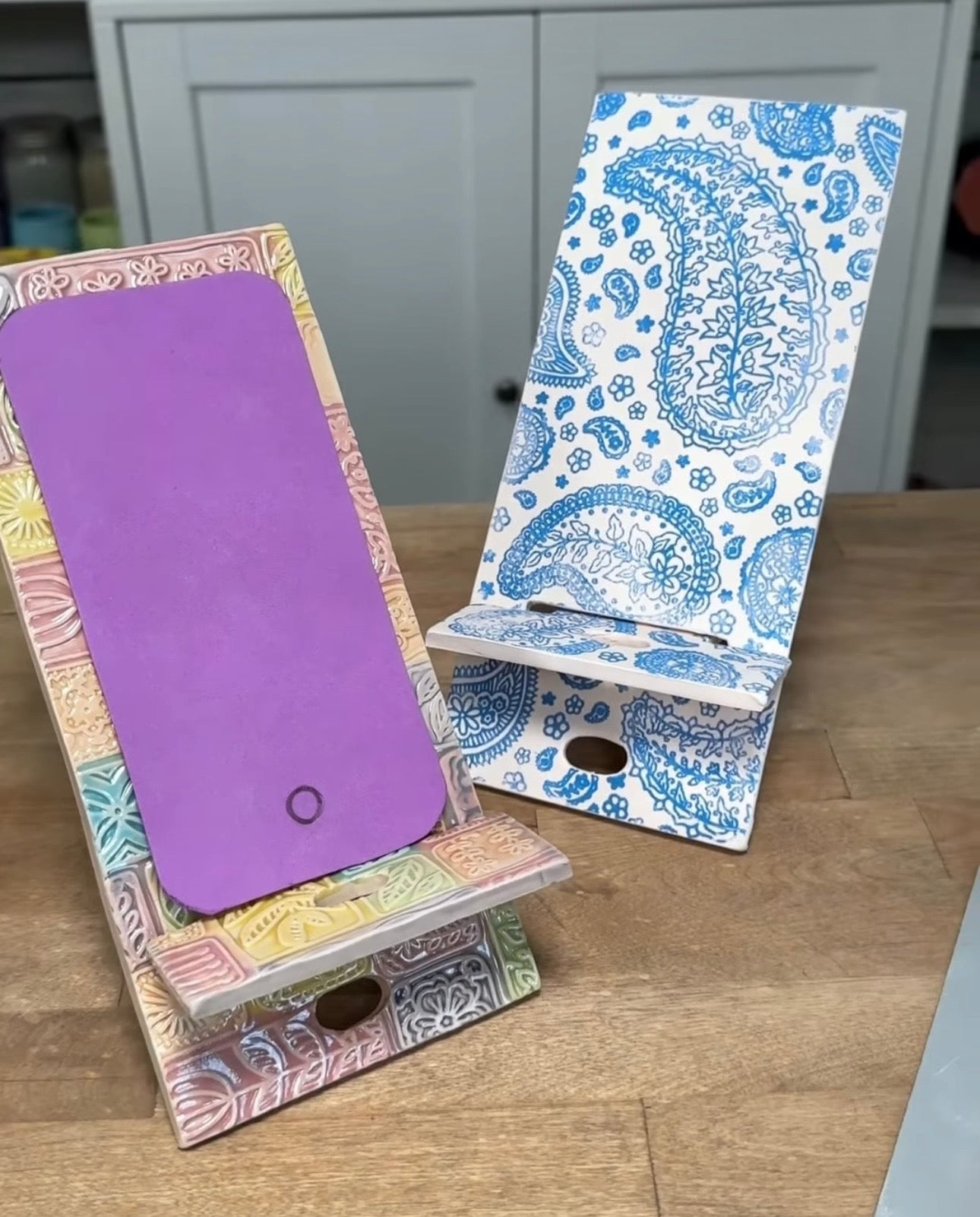 Phone Stand Clay Cutter Template - Jessica Putnam-Phillips' Design, 2 piece set