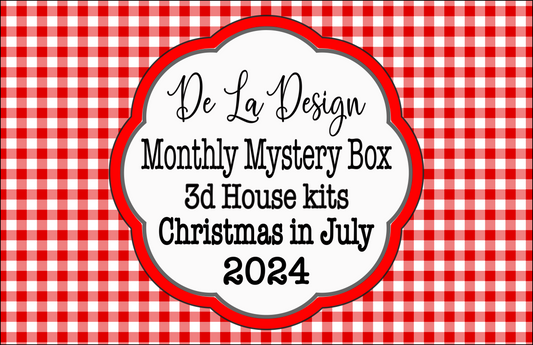 Monthly Mystery Box - Christmas in July 2024 - 3 dimensional House kit themed - Gingerbread or Traditional style