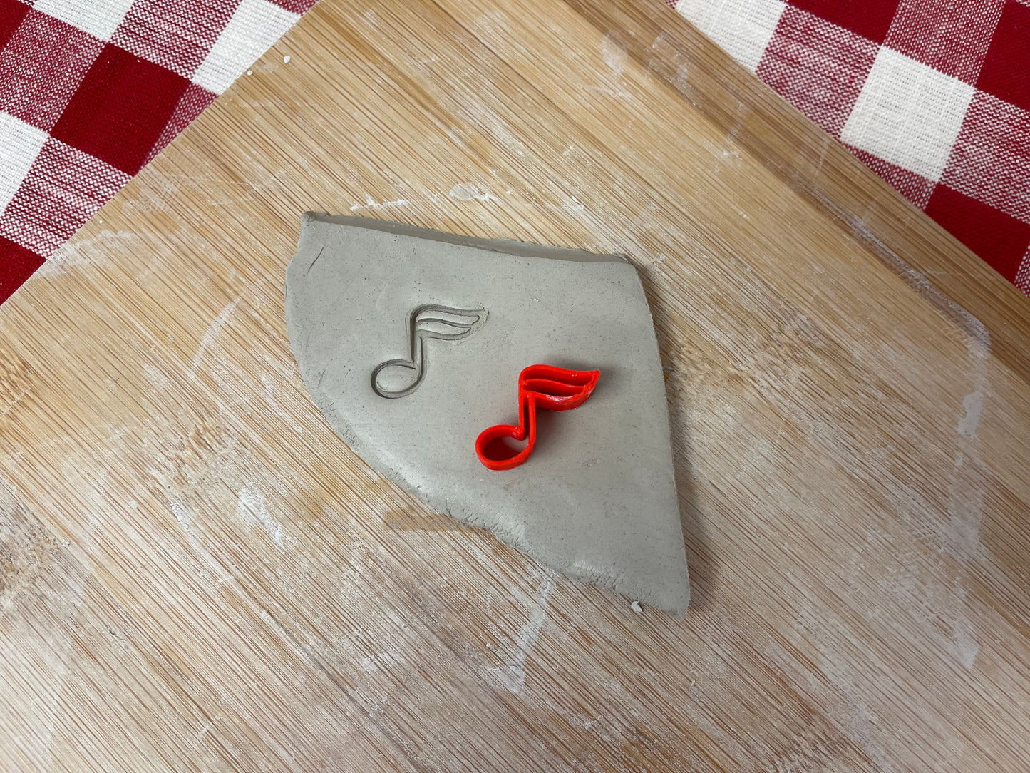 Music Note Mini Pottery Stamp - May 2023 Stamp of the Month, Multiple Sizes
