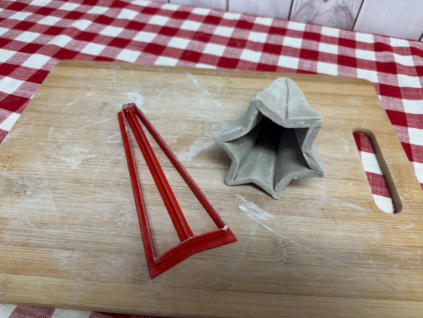 Christmas Tree 6 pointed Star Template Clay Cutter - plastic 3D printed, multiple sizes, each or set