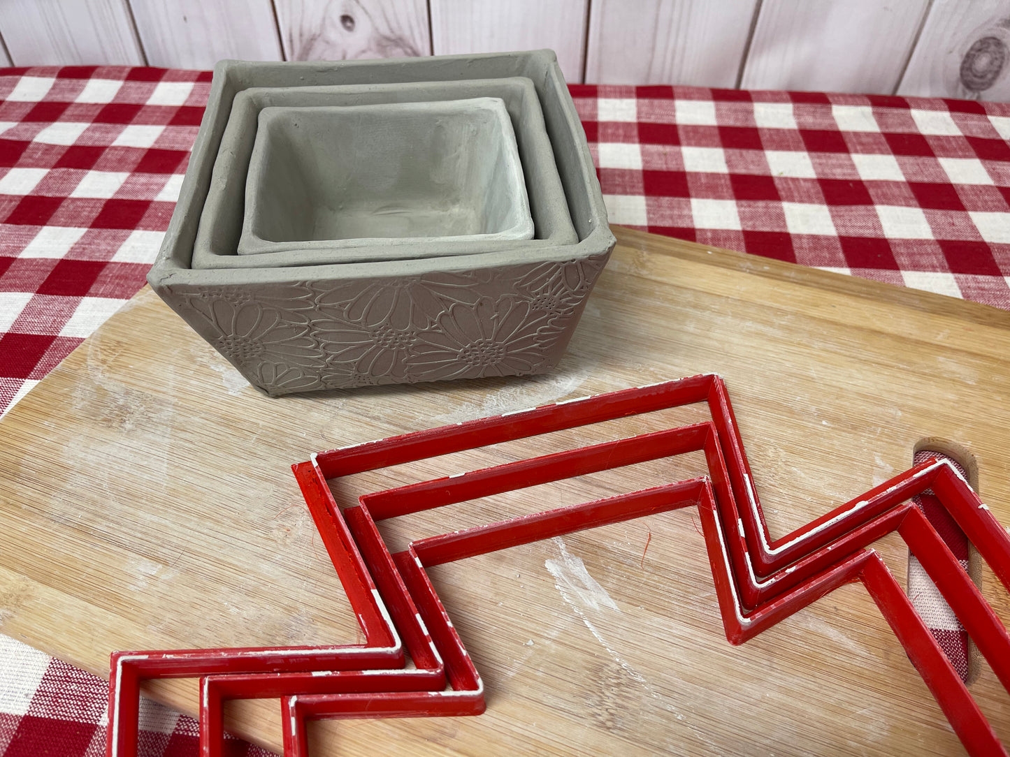 Square Bowl Template Clay Cutter - multiple sizes, each or set