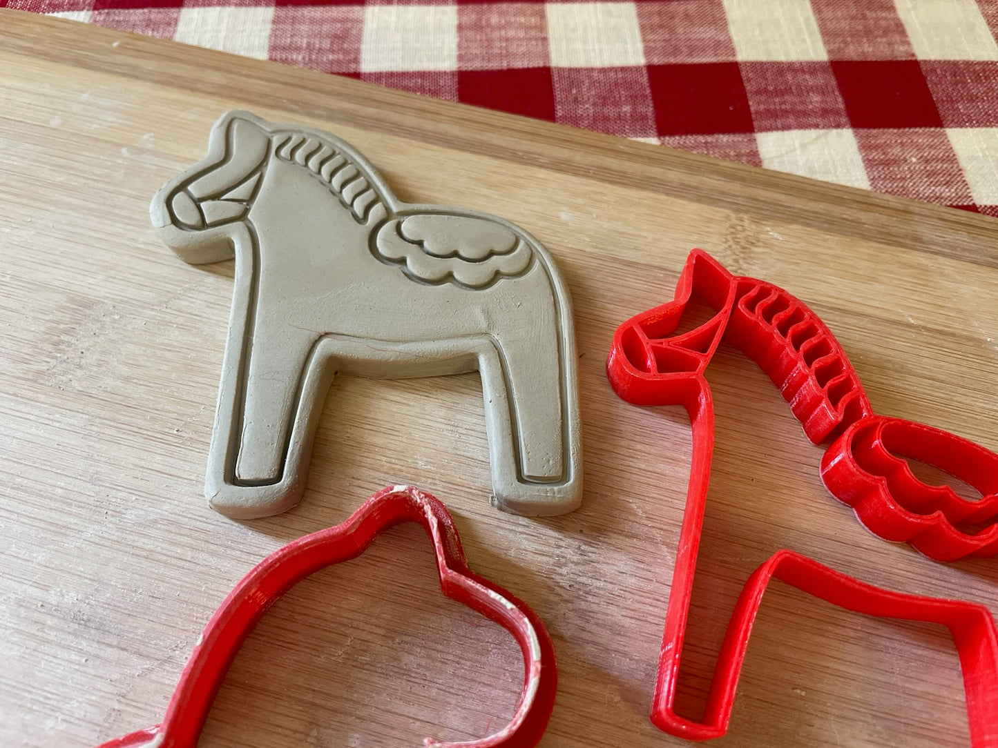 Scandinavian Dala Horse Stamp w/optional ornament cutter - July 2023 Mystery Box