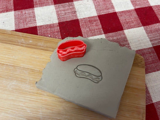 Hot Dog Stamp - mini from the April 2023 mystery box, plastic 3D printed, multiple sizes available