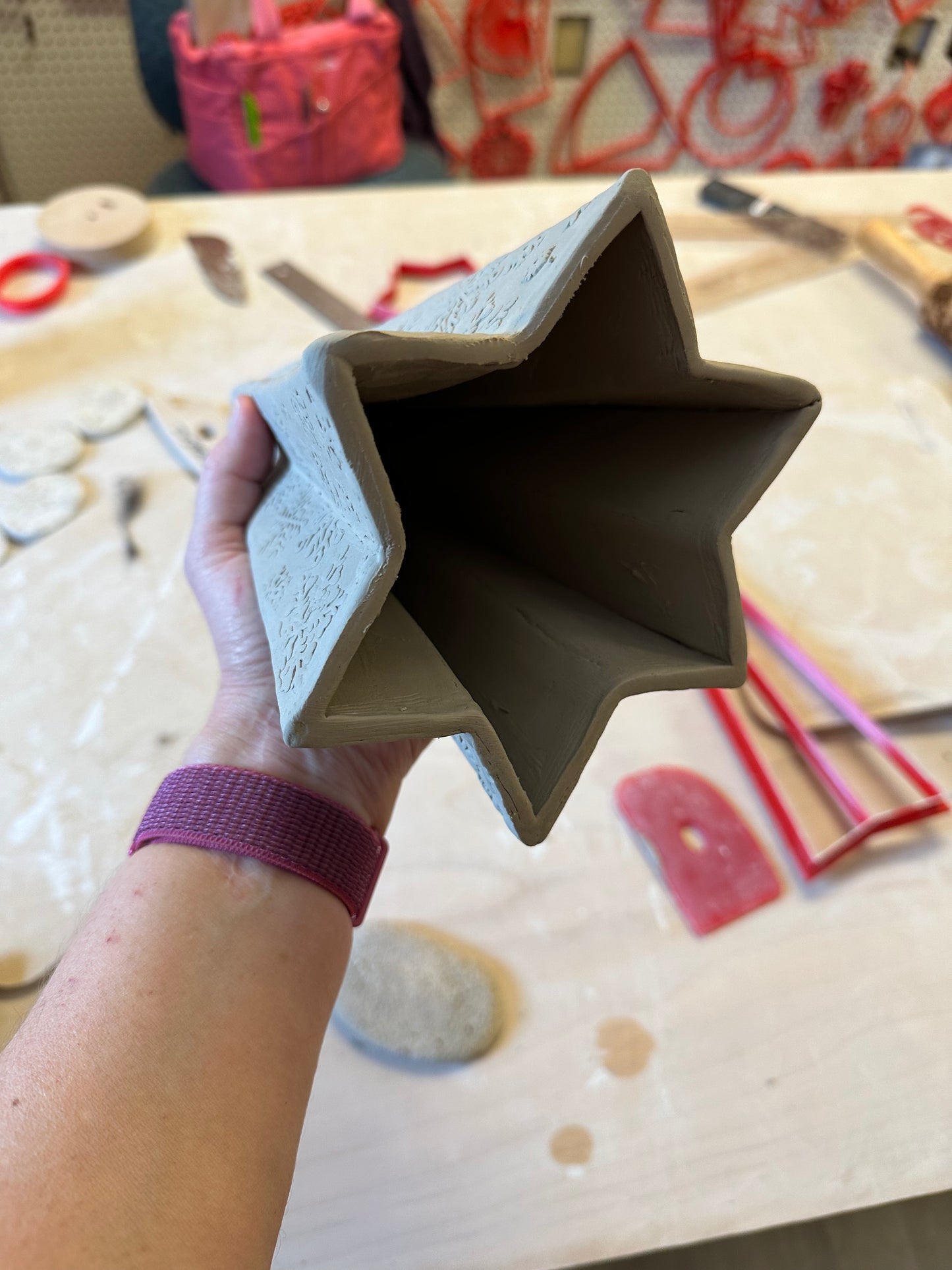 Christmas Tree 6 pointed Star Template Clay Cutter - plastic 3D printed, multiple sizes, each or set