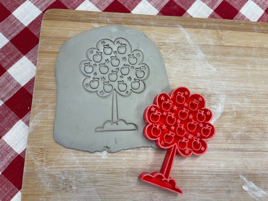 Apple Tree pottery stamp,  from the June 2023 mystery box - multiple sizes available