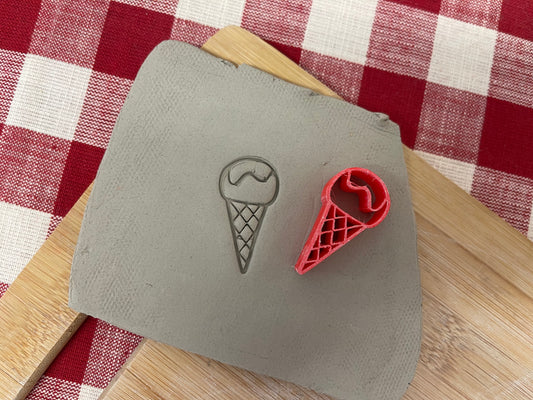 Ice Cream Stamp - mini from the March 2023 mystery box, plastic 3D printed, multiple sizes available