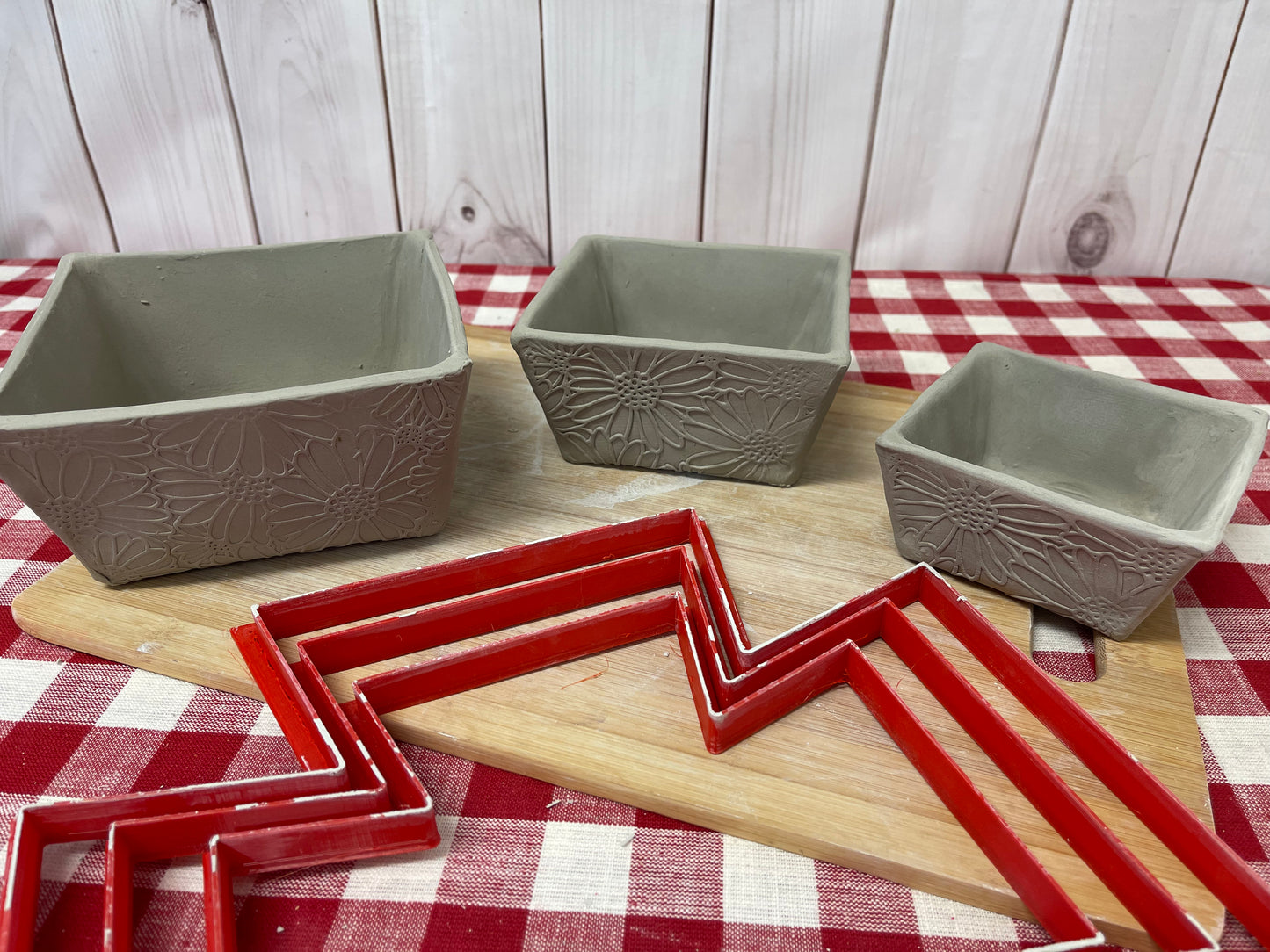 Square Bowl Template Clay Cutter - multiple sizes, each or set