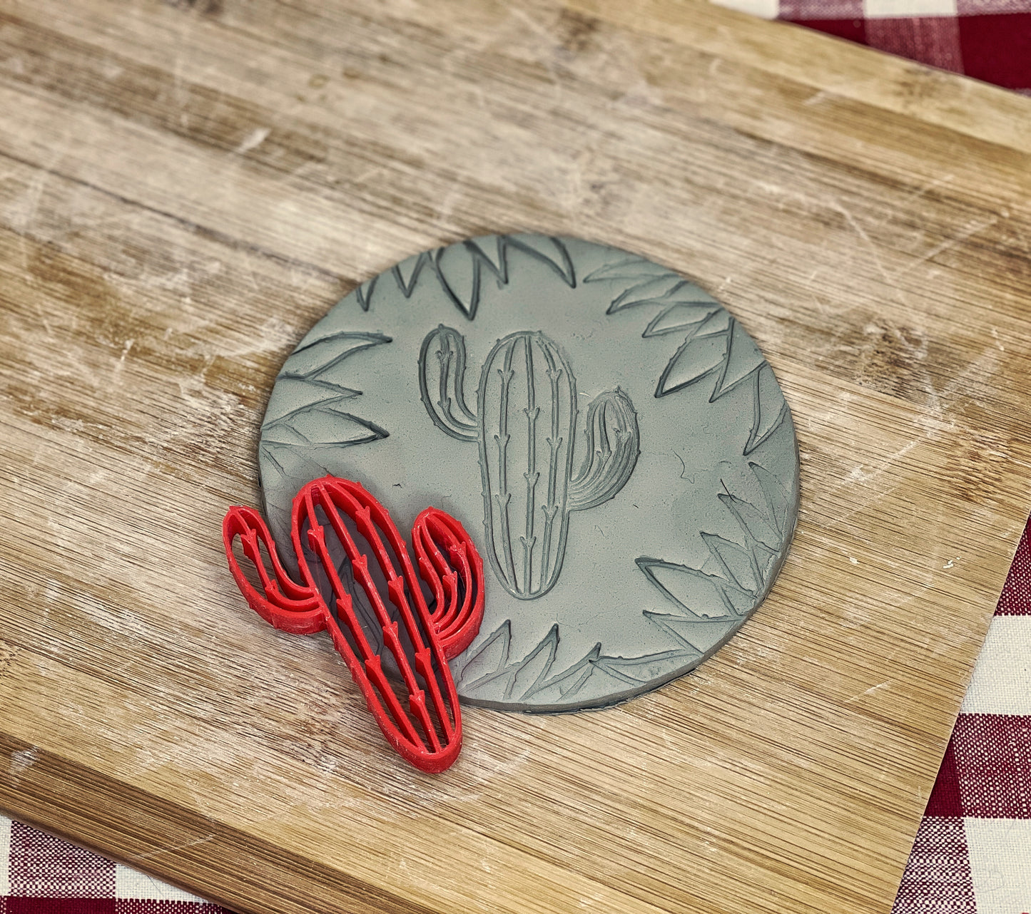 Cactus / Succulent Set Pottery Stamp - available as a set or each, plastic 3D printed, multiple sizes