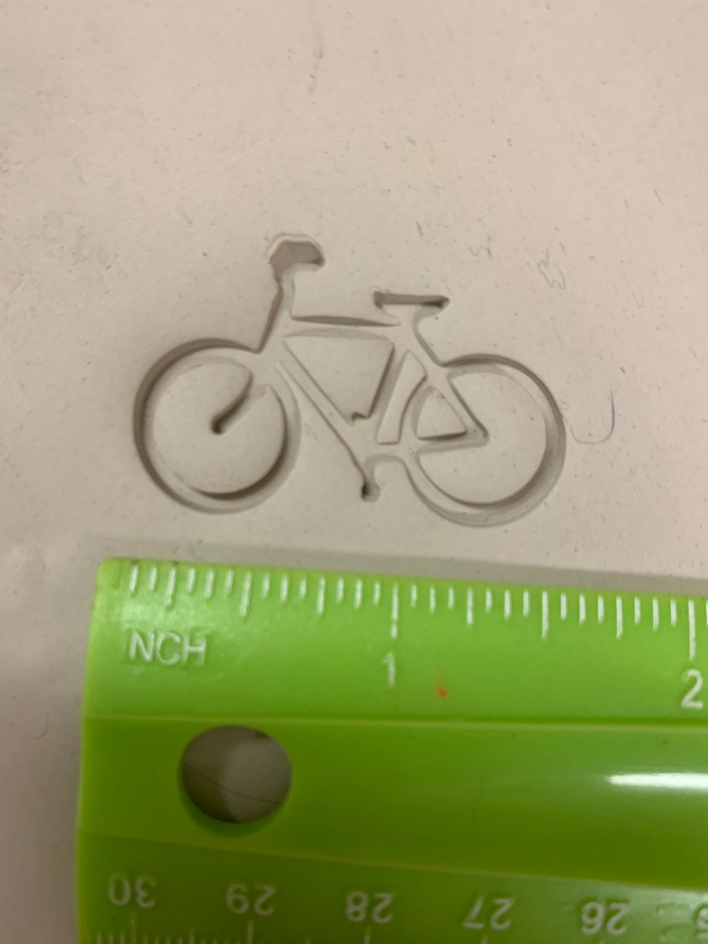 Bike Pottery Stamp - Pottery Tool, plastic 3d printed, multiple sizes available