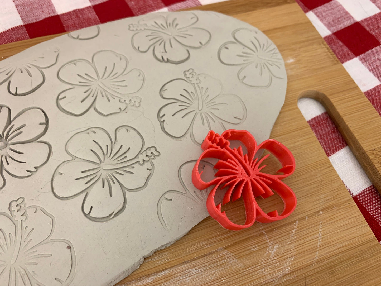 Hibiscus flower stamp - plastic 3D printed, multiple sizes