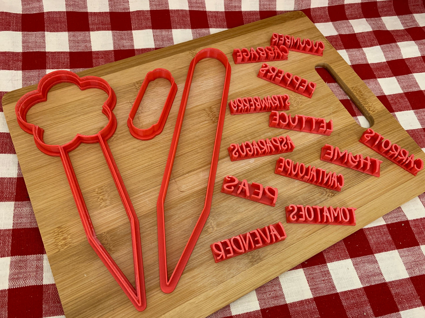 Garden/Planter stake, Plant marker, Clay Cutter - Plastic 3D Printed, Set or Each, DIY