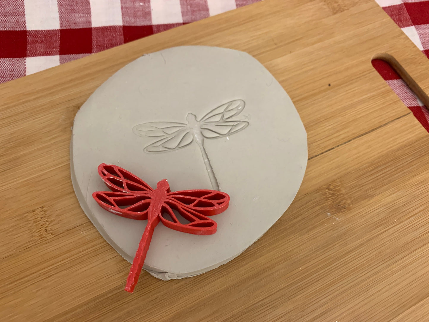 Pottery Stamp, dragonfly design - multiple sizes