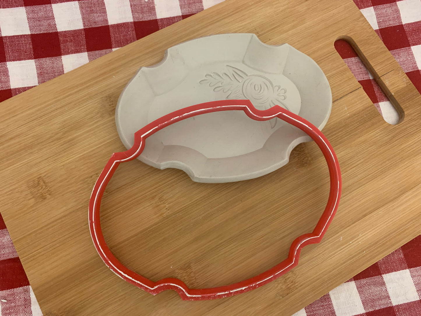 Oval Plaque Clay Cutter - plastic 3D printed, choose size