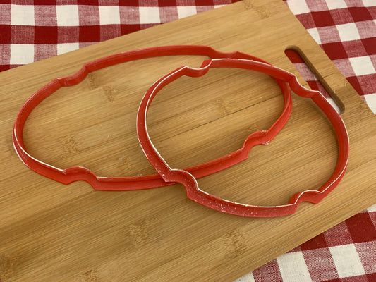 Oval Plaque Clay Cutter - plastic 3D printed, choose size
