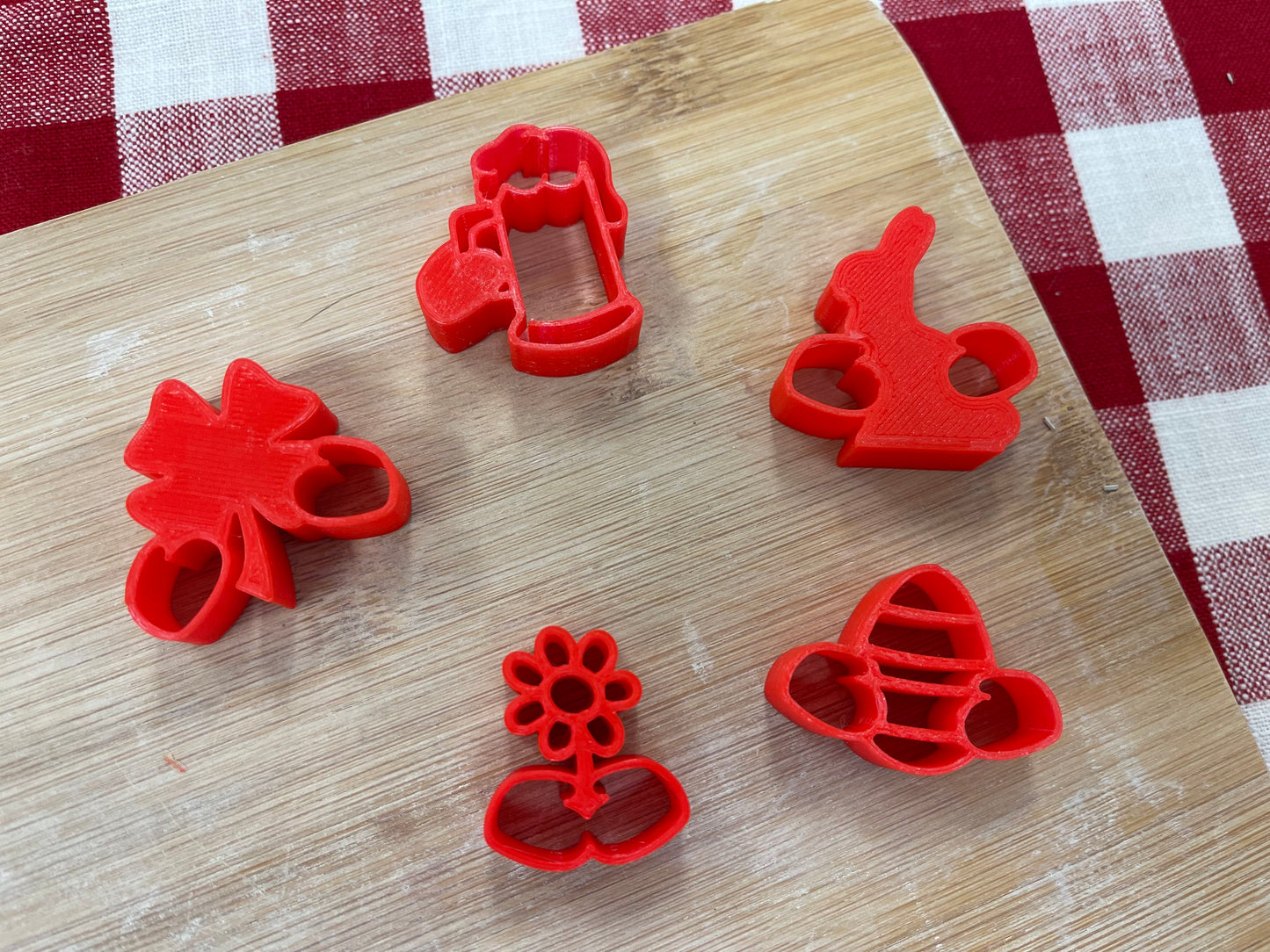 Gnome hands extras stamps, Spring / Easter / St. Pats designs - plastic 3D printed, multiple sizes