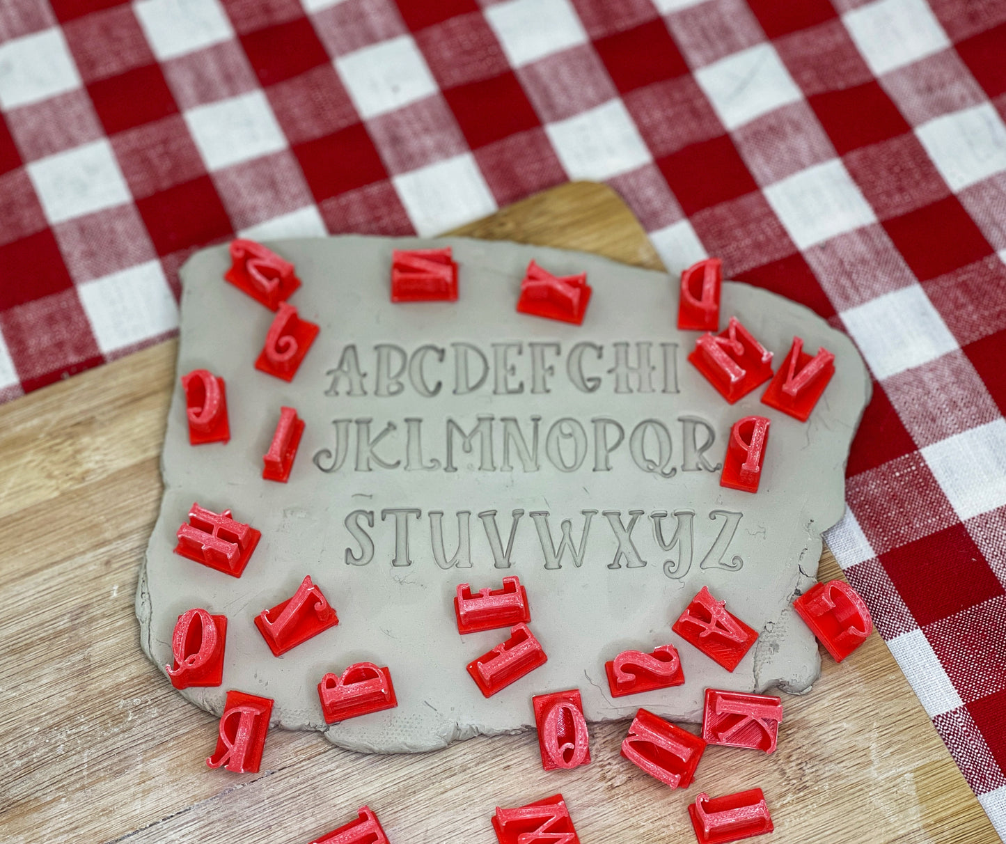 Alphabet Pottery Stamp Set - Homestyle Font
