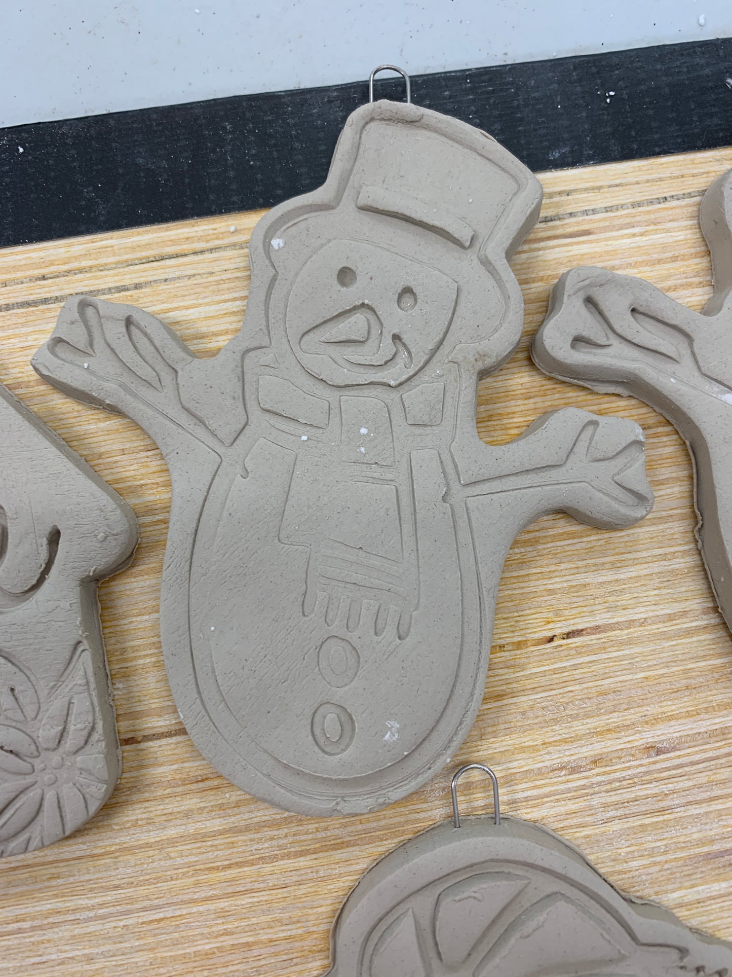 Pottery Stamp, Snowman design - multiple sizes