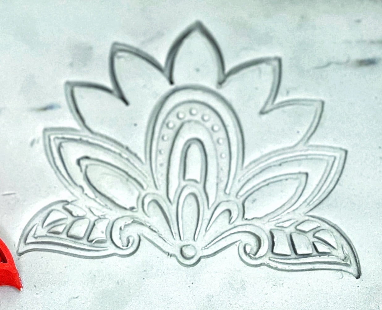 Henna Lotus rainbow design Pottery Stamp, plastic 3d printed, multiple sizes available