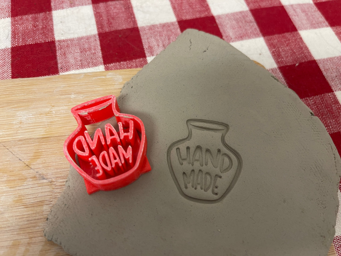 Handmade (on Vase) Pottery Stamp - plastic 3D Printed, Multiple Sizes Available