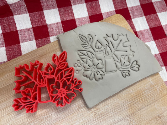 Autumn Stamp Series - Autumn Candle Stamp, pottery tool - multiple sizes